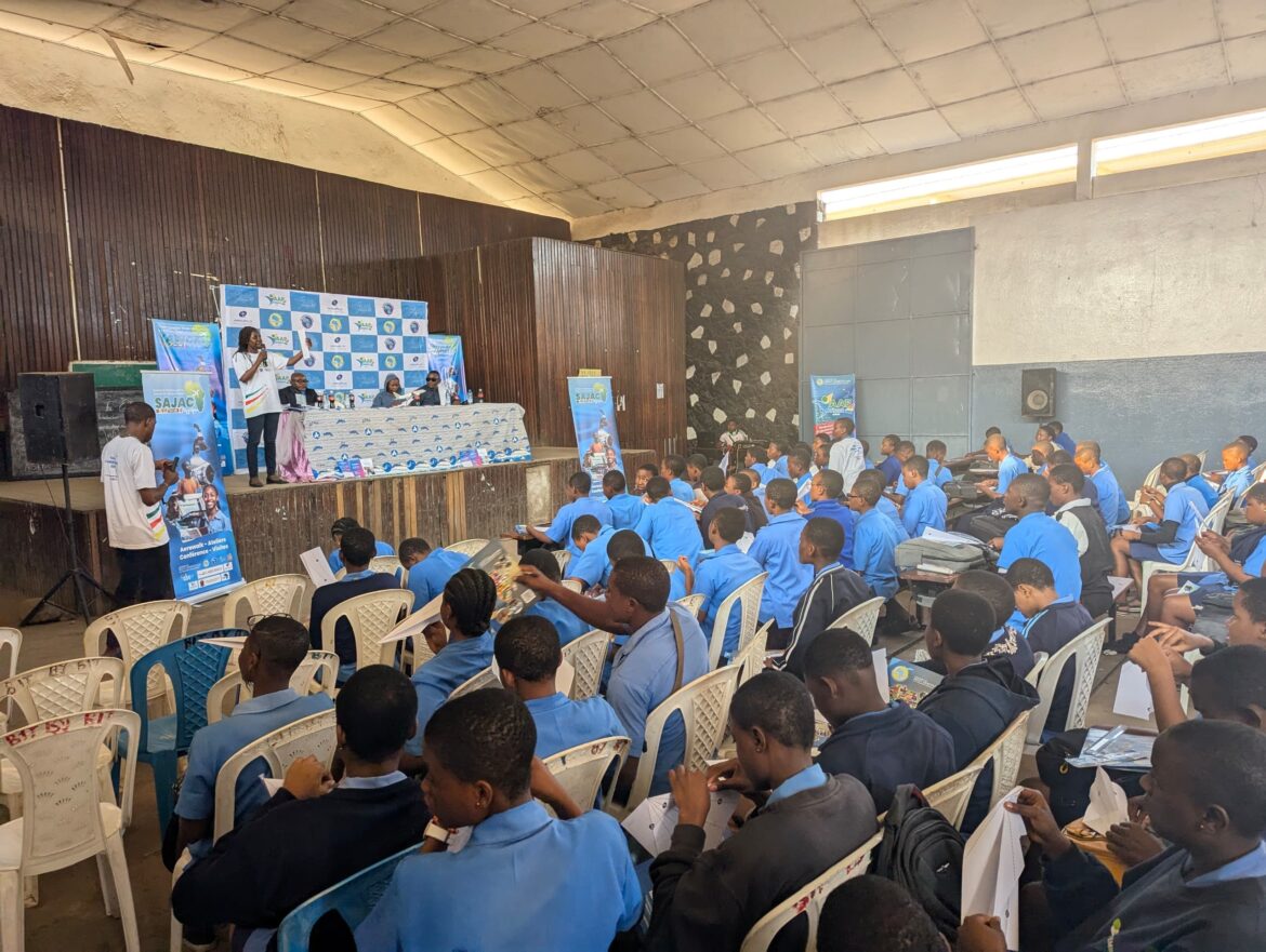 YAAPA President talking to BGS Molyko students in Buea