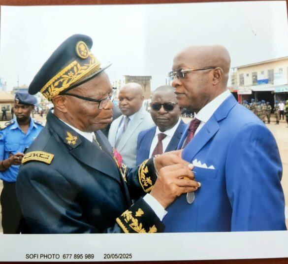 Governor Lele L'afrique Decorating Minepat Regional Delegate, Buinda Godlove