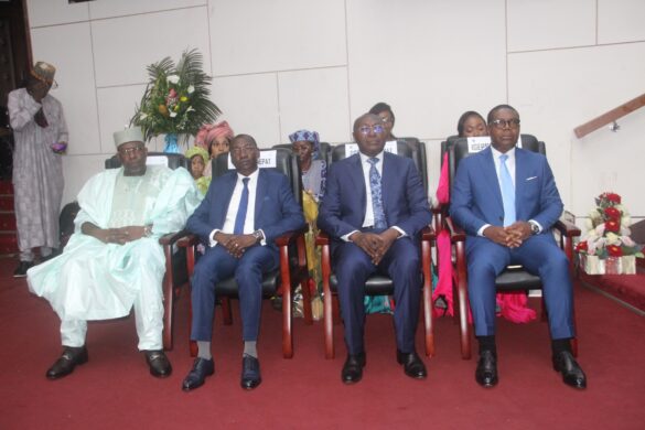 Newly installed sitting during the ceremony