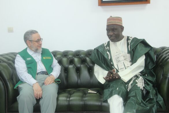 Minister ousmane mey and dr. ali hamed aighamdi during audience in yaounde