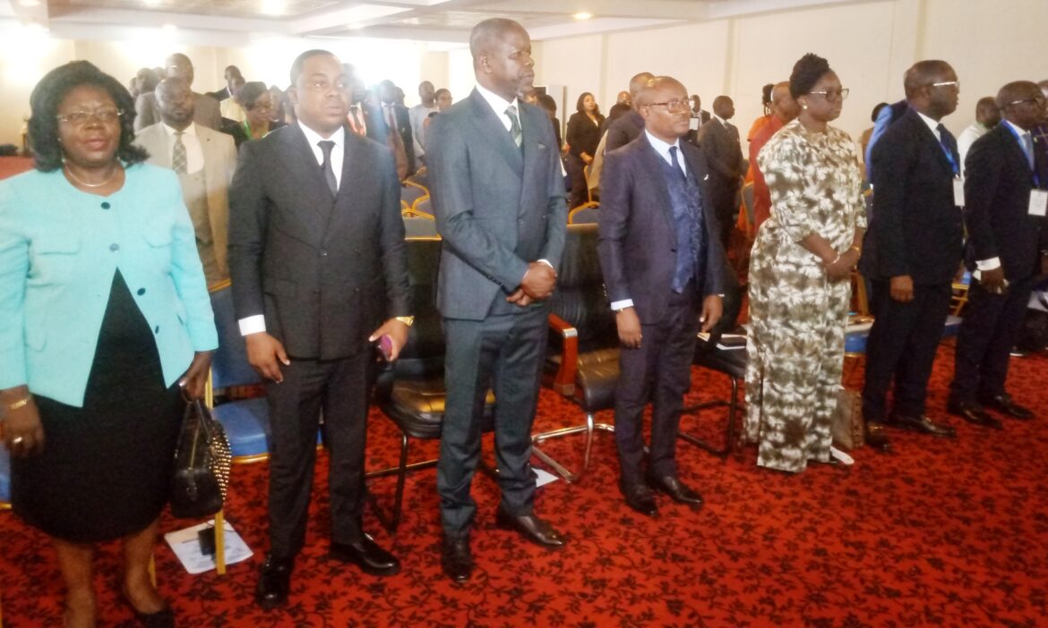 Cross section of legal experts and administrative authorities at colloquium on sports and ethics