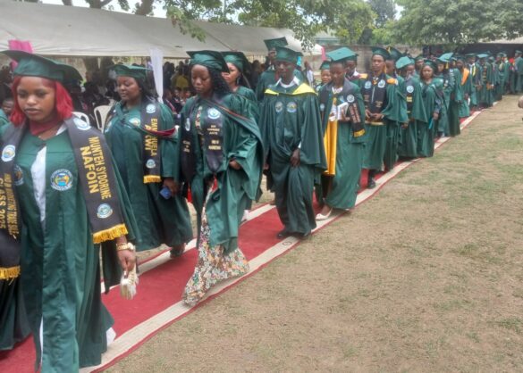 Procession by graduating students