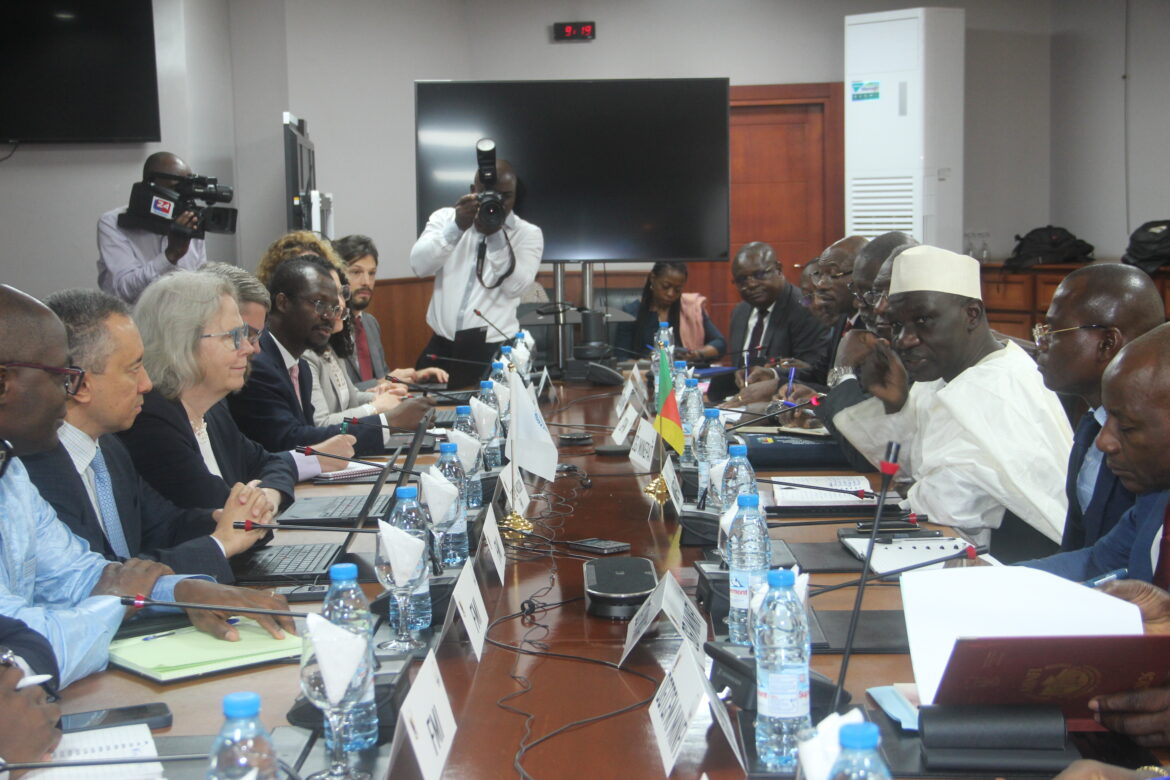 Minister Ousmane Mey and IMF Delegation during the working visit at MINEPAT