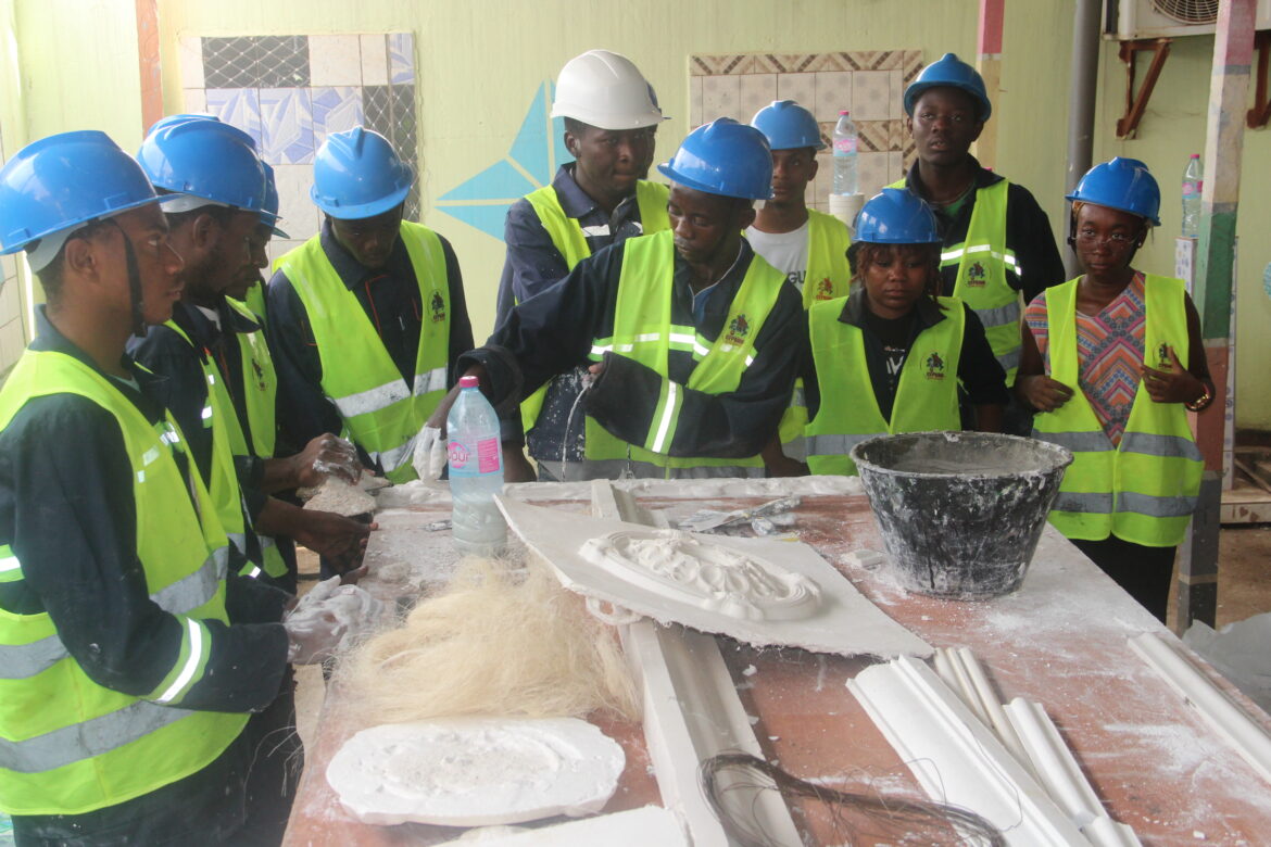 Youths in training session during the visit at BMB New Africa training institute