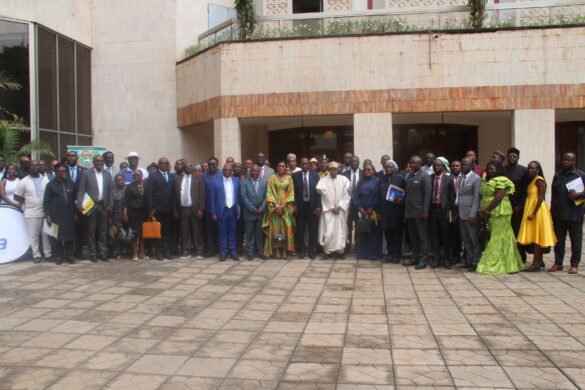 Officials posed for a family picture after the launching ceremony