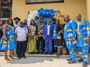BAFCCUL Board members, GM with DO's representative and Rainbow Cameroon GM during Limbe branch launch