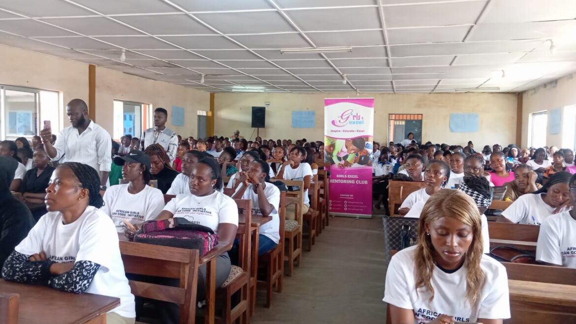 Girls undergoing training