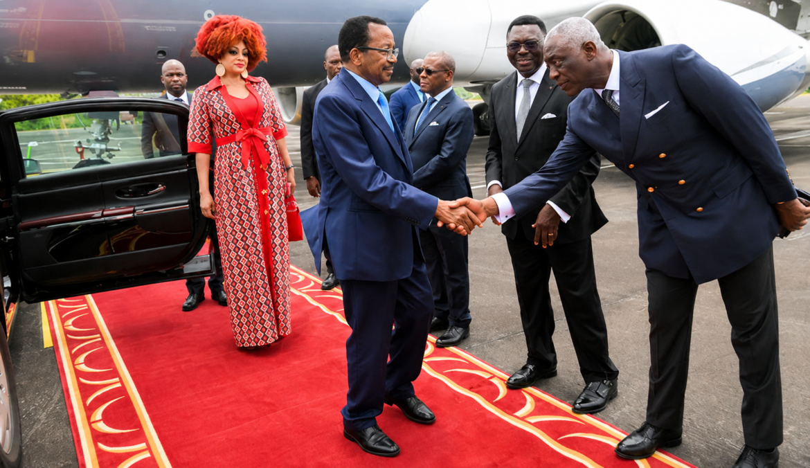 Biya leaving for one of his private stays in Europe